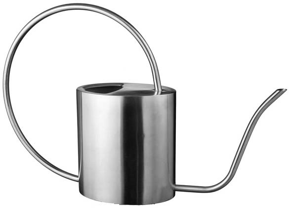 Gießkanne aus Edelstahl, oval, 1,5l