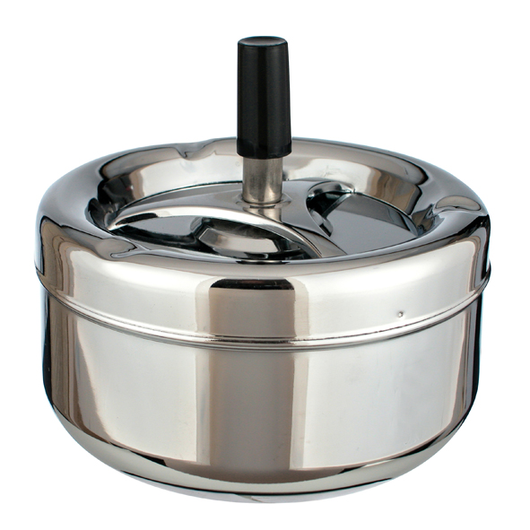 Drehaschenbecher verchromt