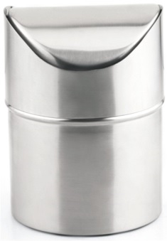 Tischabfalleimer aus Edelstahl