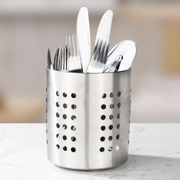 Besteckabtropfkorb aus Edelstahl