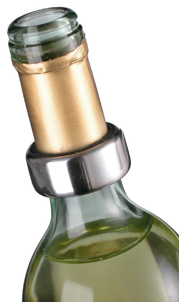 Weinabtropfringe 2er Set aus Edelstahl,