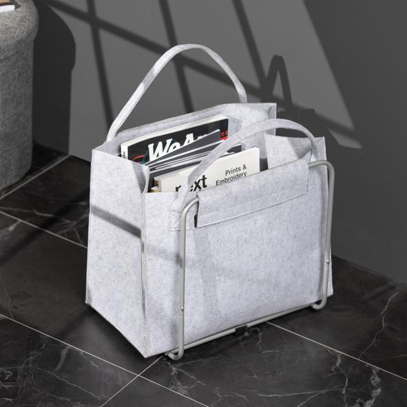 Zeitungsständer, Filz mit Metallgestell