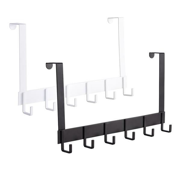 Türhakenleiste mit 6 Haken, farblich sortiert