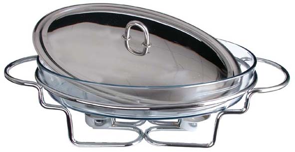 Speisenwärmer aus Glas mit ES 18/8