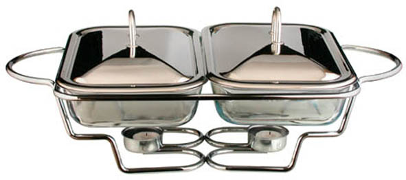 Speisenwärmer aus Glas mit