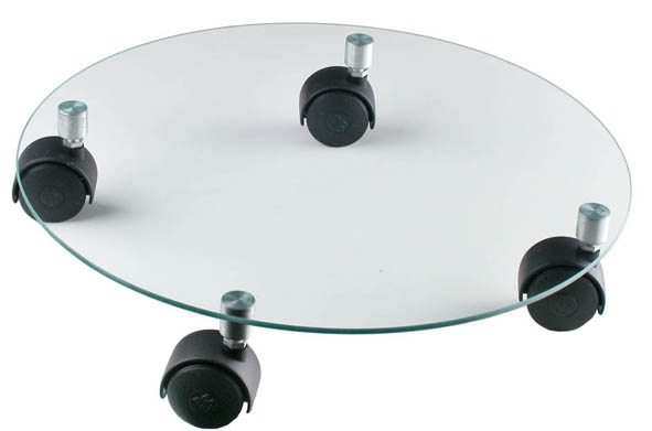 Pflanzenroller rund, aus Glas mit 4