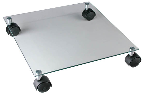 Pflanzenroller eckig aus Glas mit 4