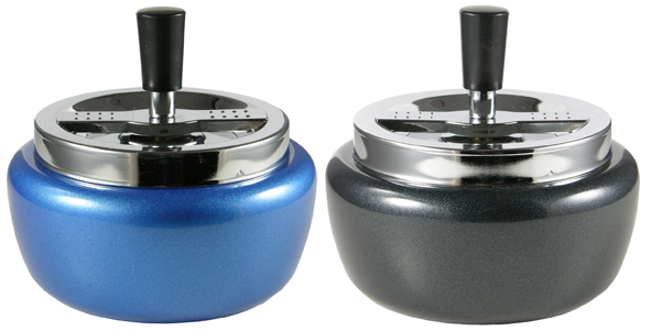 Dreh-Aschenbecher aus Metall