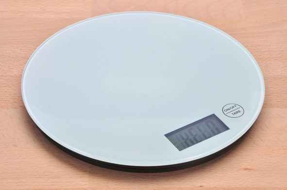 Digitale Küchenwaage, rund