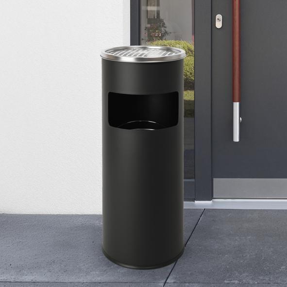 Stehaschenbecher mit Mülleimer 17L, Ø24cm