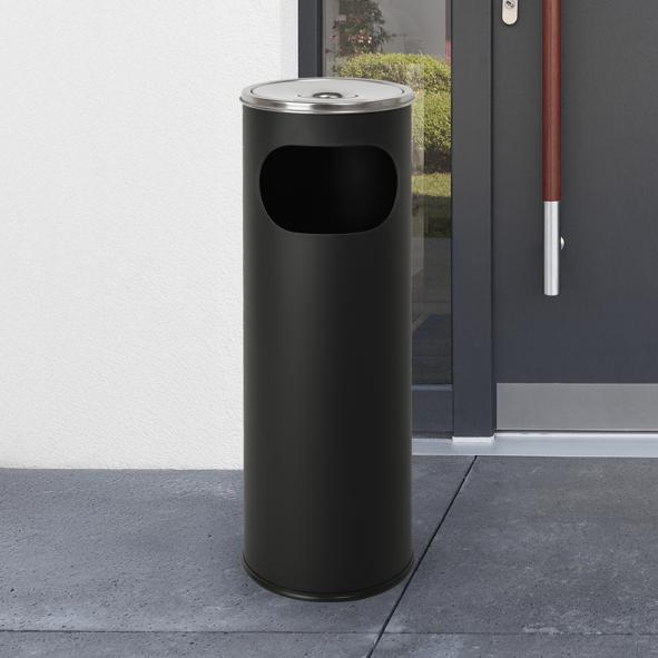 Stehaschenbecher mit Mülleimer 12L, Ø21cm