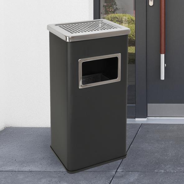 Stehaschenbecher mit Mülleimer, rechteckig