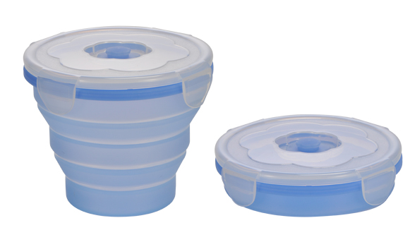 Faltbare Frischhaltedose, rund