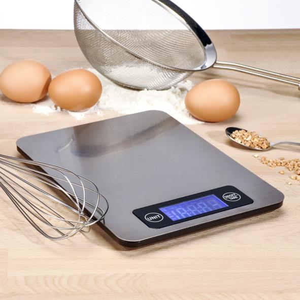 Digitale Küchenwaage aus Edelstahl