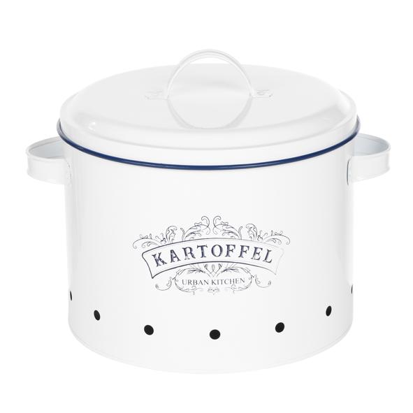 Vorratsdose für Kartoffeln aus Metall