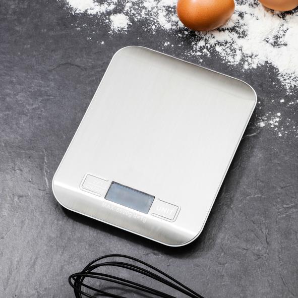 Digitale Küchenwaage aus Edelstahl