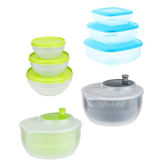 156-tlg. Sortierung Vorratsdosen/Salatschleuder