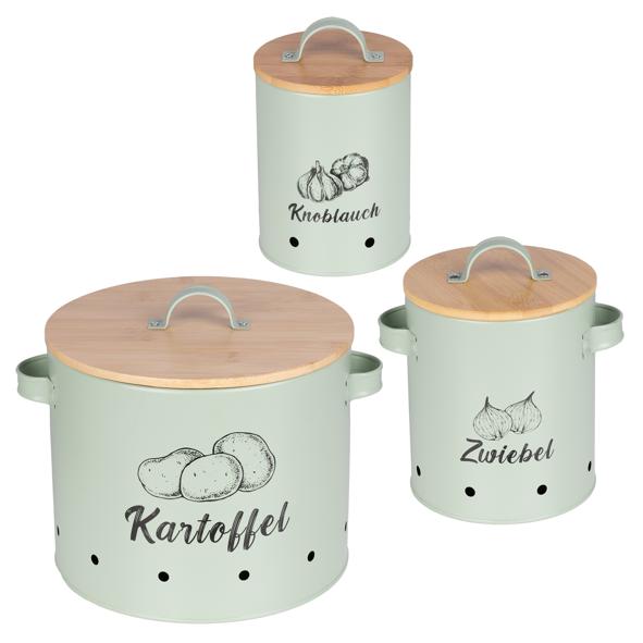 Mischkarton Vorratsdosen aus Metall, 2 Sets, grün