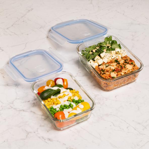 Glas Frischaltedosen 2er Set