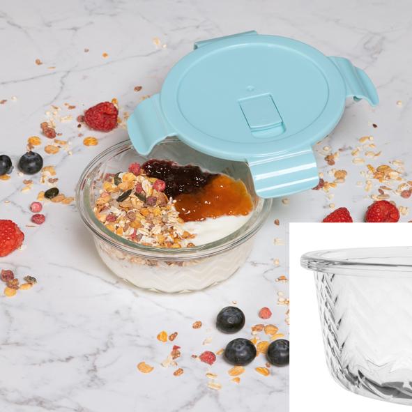 Glas Frischhaltedose mit Deckel, 400ml