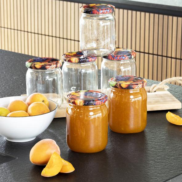 Einmachglas 540 ml, rund, 6er Set