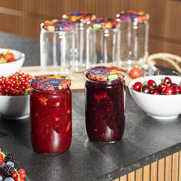 Einmachglas 720ml, rund, 6er Set