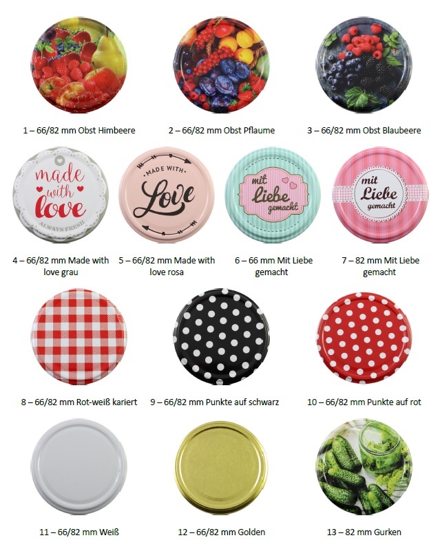 Ersatzdeckel für Einmachgläser ca. 82mm