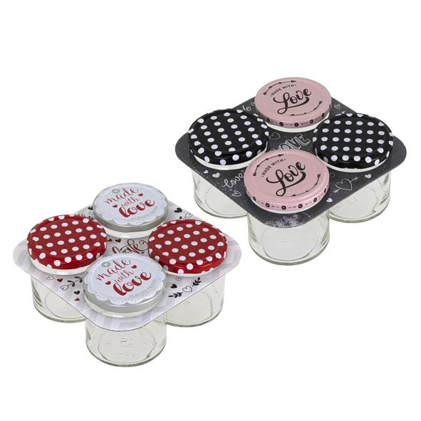 Einmachglas, 425ml, 4er Set