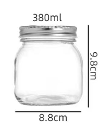 Glas, Drehverschluss, 380ml