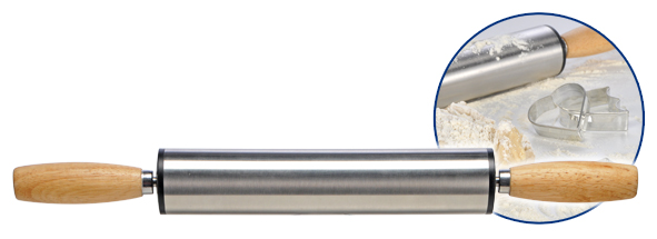 Teigrolle aus Edelstahl