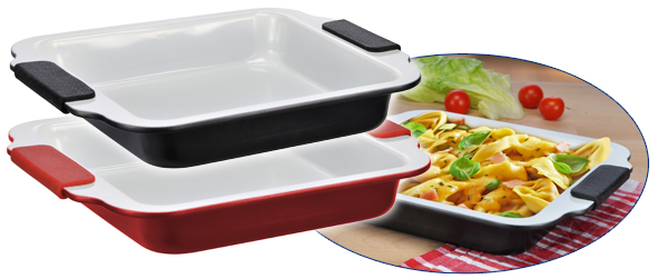 Auflaufform mit Silikongriffen