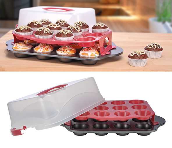 Muffin-Backform mit Tragebox