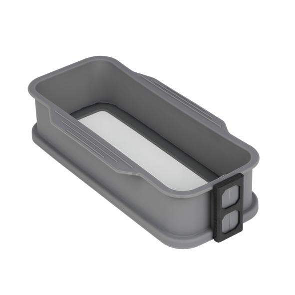 Silikonbackform mit Glasboden, anthrazit