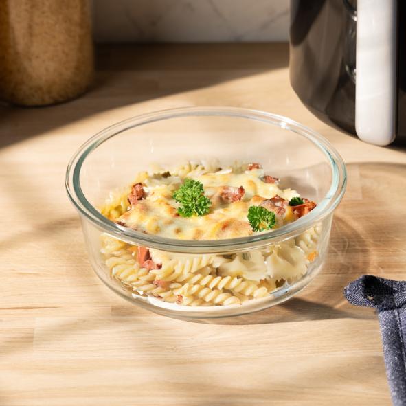 Glasauflaufform für Heißluftfritteuse, ø19cm