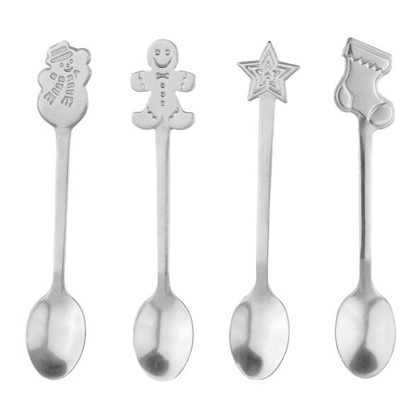 Löffel-Set 4er Set, Weihnachtsmotive