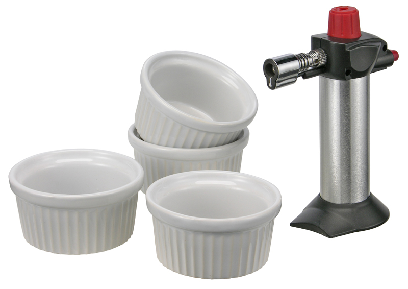 Mini-Flambiergerät mit 4 Förmchen