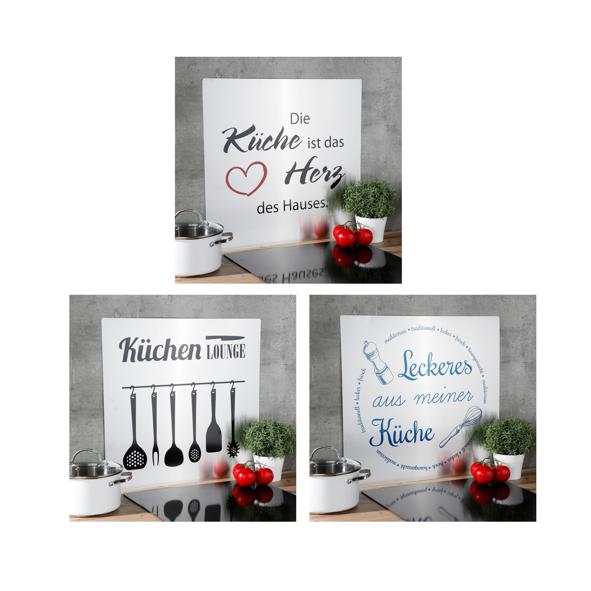 Herd-Wandabdeckung Edelstahl, bedruckt