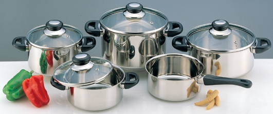 Kochtopf-Set Sylt 9tlg. Edelstahl mit