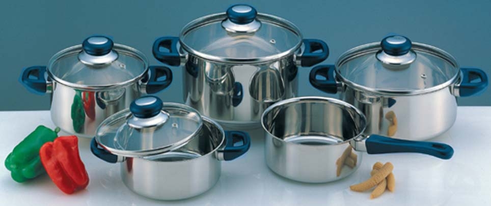 Kochtopf-Set Borkum 9tlg. aus Edelstahl