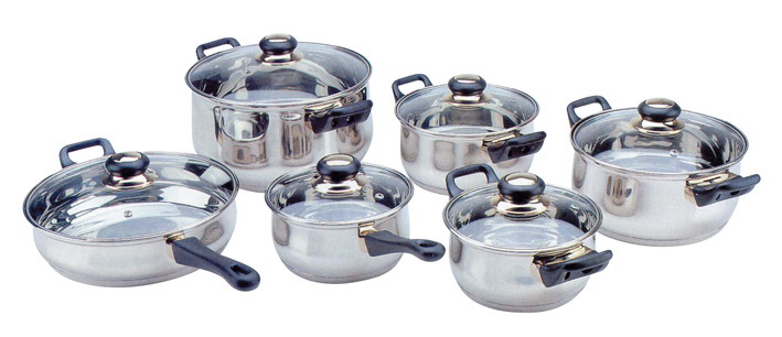 Kochtopf-Set 12tlg. aus rostfreiem