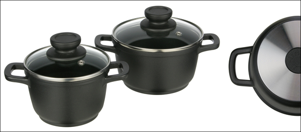 Mini-Topf-Set 4 tlg. aus Alu-Guss mit