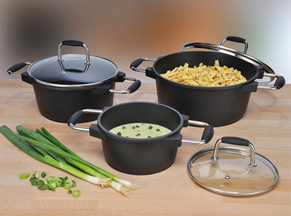 Aluguss-Kochtopf-Set 6-tlg