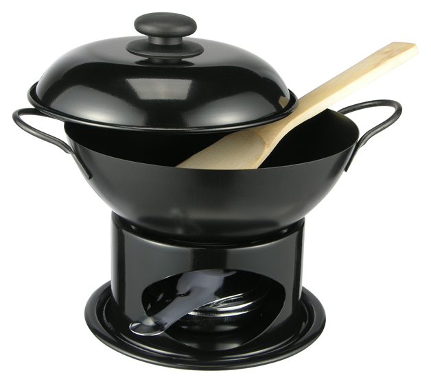 Tisch-Wok mit Deckel,