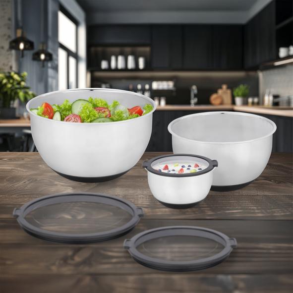 Edelstahl Rührschüssel 3er Set