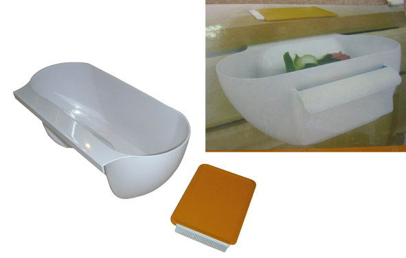 Abfallkörbchen-Set  mit Schaber