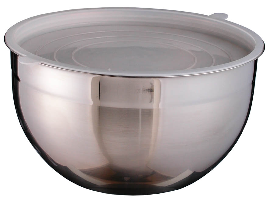 Rührschüssel mit Deckel aus Edelstahl