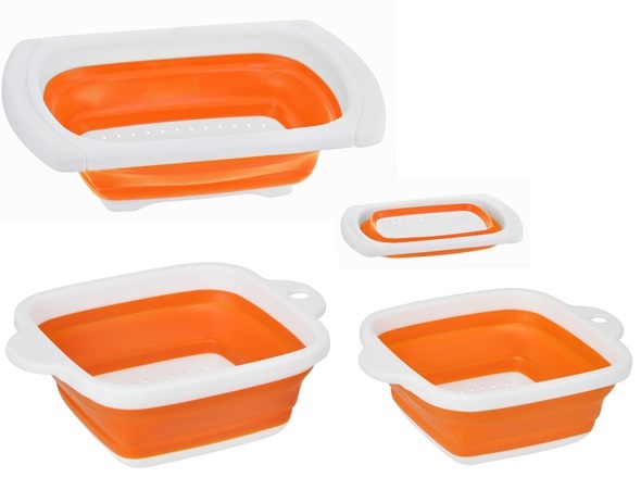 Faltbares Küchensieb, 2-fach sortiert