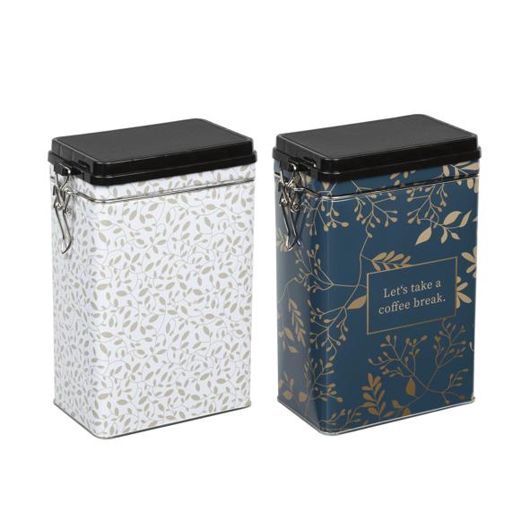 Kaffeedose, rechteckig 2-fach sortiert