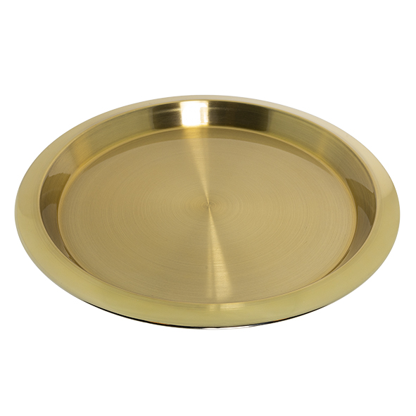 Tablett aus Edelstahl, gold, 40cm