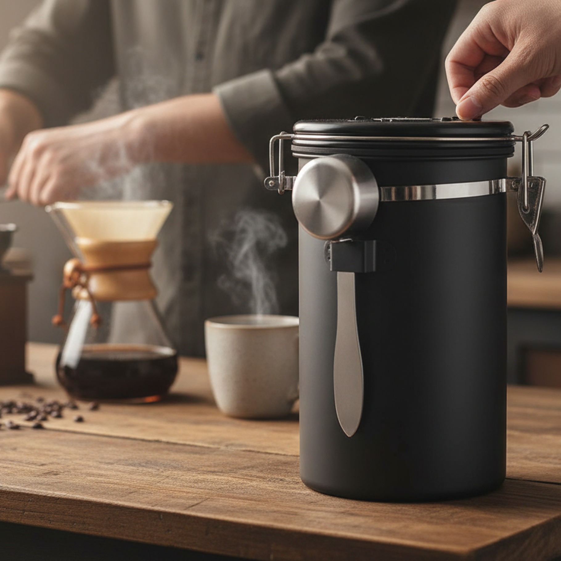 Kaffee Aufbewahrungsbehälter inkl. Messlöffel